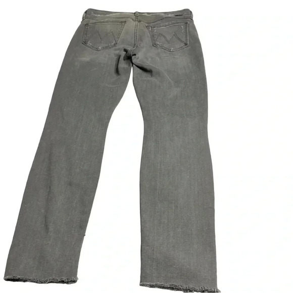 MOTHER The Looker Ankle Fray  women jeans, last chance saloon in grey, Revolve - Picture 5 of 16